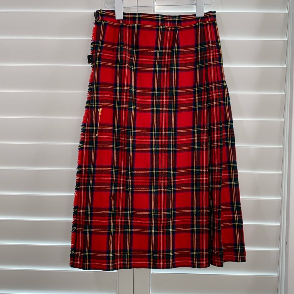 100% Scottish wool Kinloch Anderson classic vintage Kilted skirt size medium